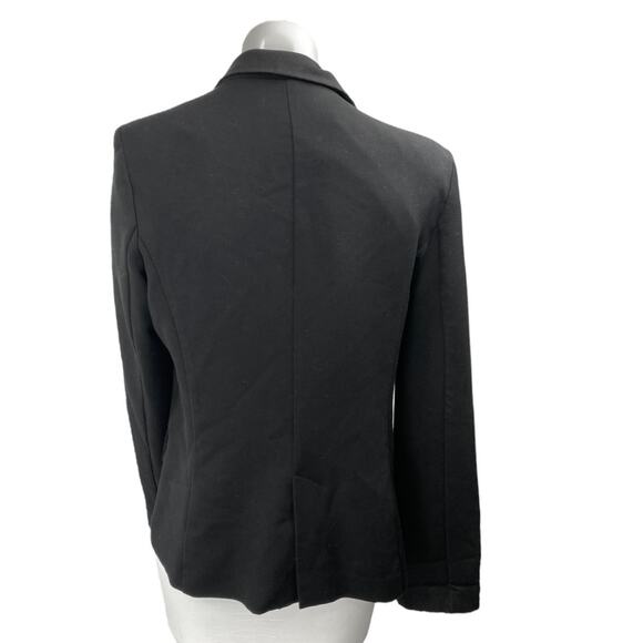Ambiance Apparel Black Notch Collar Button Long Sleeve Blazer Coat Jacket Size L - Picture 2 of 3